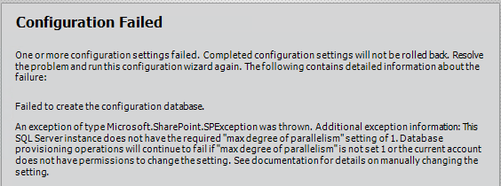 SharePoint 2013 MAXDROP Error