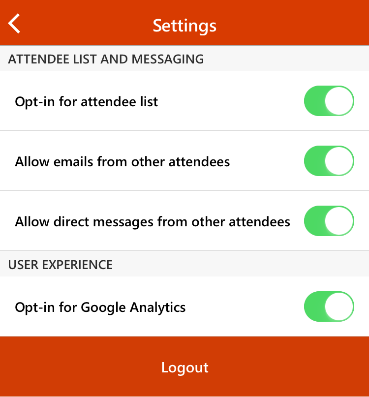 App Profile Settings