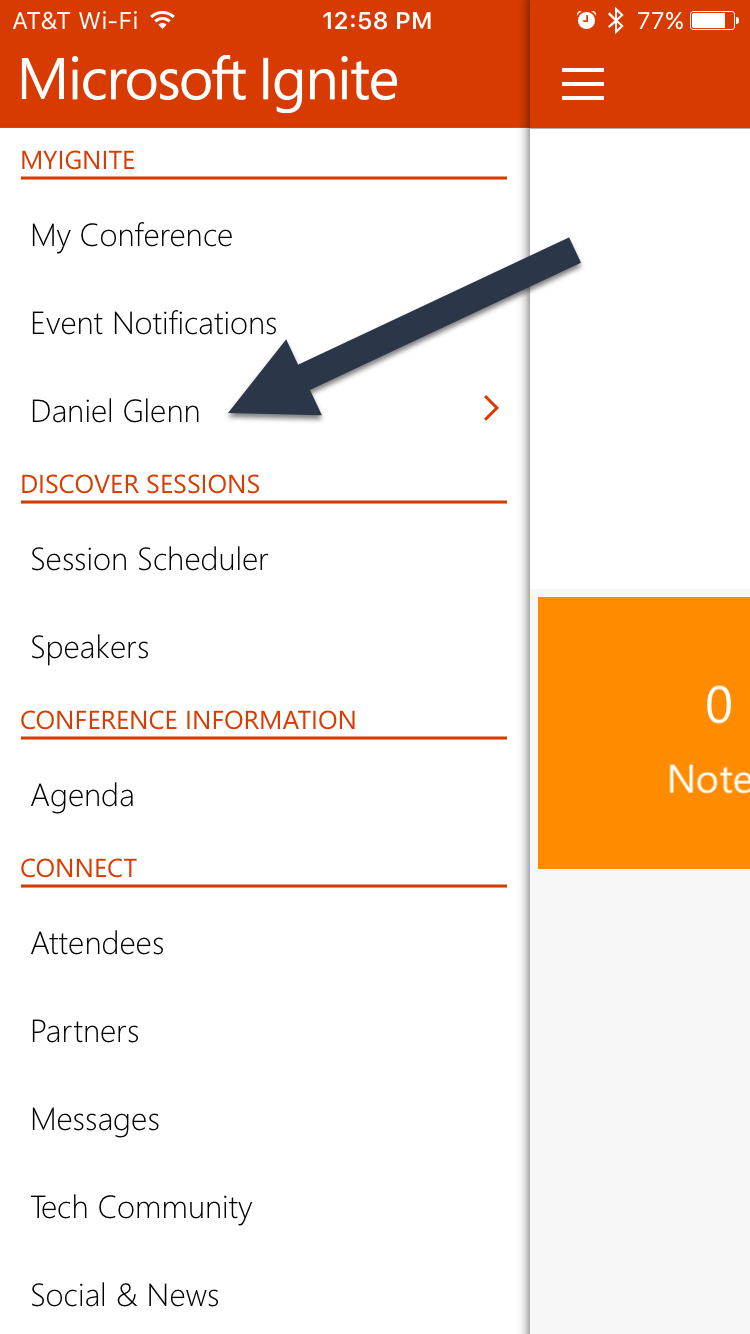 MSIgnite App Menu