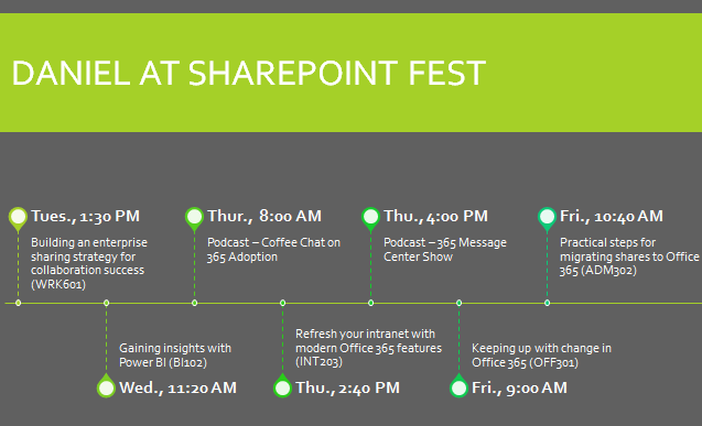 SharePoint Fest Seattle 2019 schedule #SPFest