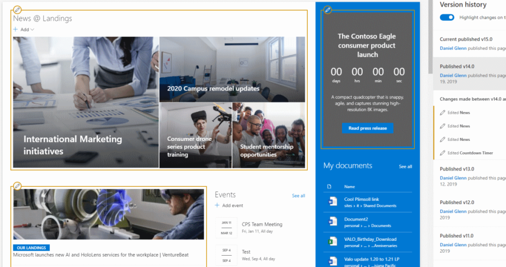 SharePoint Page Difference Visualization