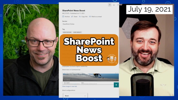 SharePoint News Boost - 365 Message Center Show #203