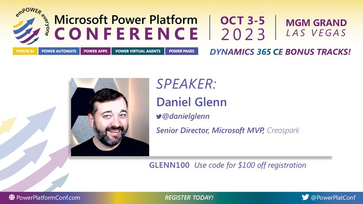 Microsoft Power Platform Conference Discount Coupon Code GLENN100