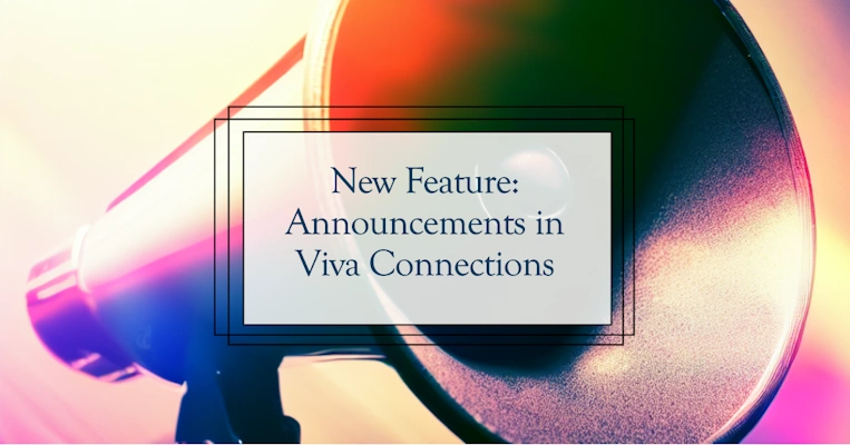 New Feature: Announcements in Viva Connections