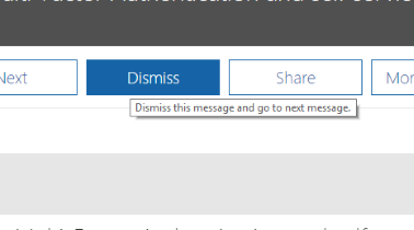 Recovering Dismissed Messages in the 365 Message Center