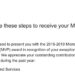 MVP Congrats email