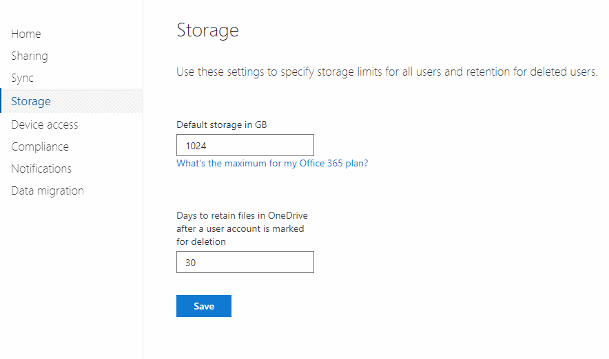 how to check onedrive storage