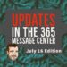 Important Updates to 365 Message Center 365MCS July 16