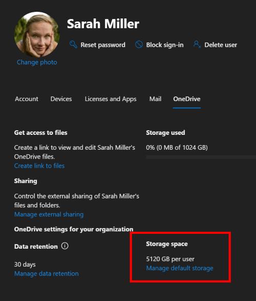 Manage OneDrive Space Per User in Microsoft 365