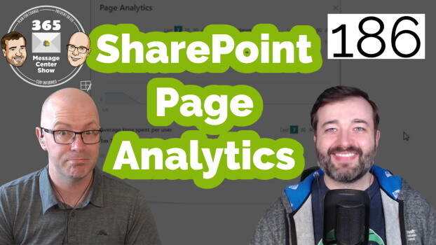 SharePoint Page Analytics - 365 Message Center Show #186