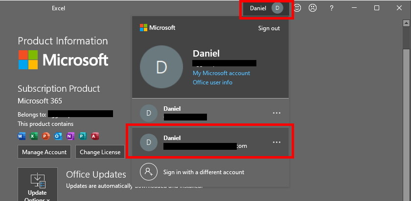 Office Error: Another account from your organization is already signed in