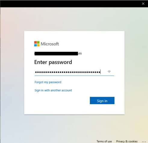 Office Error: Another account from your organization is already signed in