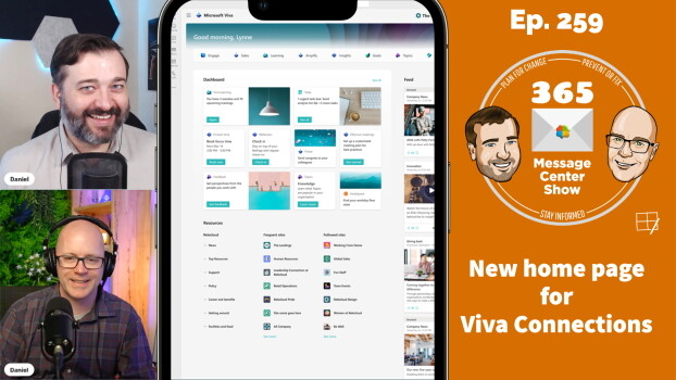 New home experience for Viva Connections desktop - 365 Message Center Show #259