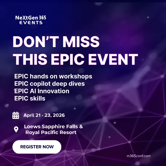 Microsoft 365 Community Conference Discount Code is GLENN150