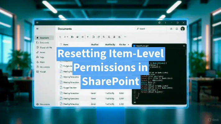 Resetting Item-Level Permissions in SharePoint
