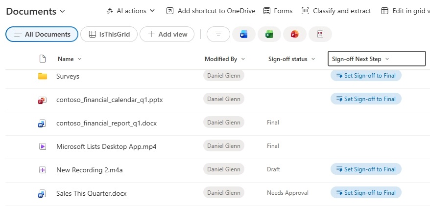 Add Quick Steps Column in SharePoint